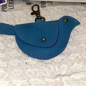 Portland Leather Goods Iceburge Blue Mocking Bird Leather Purse Flair